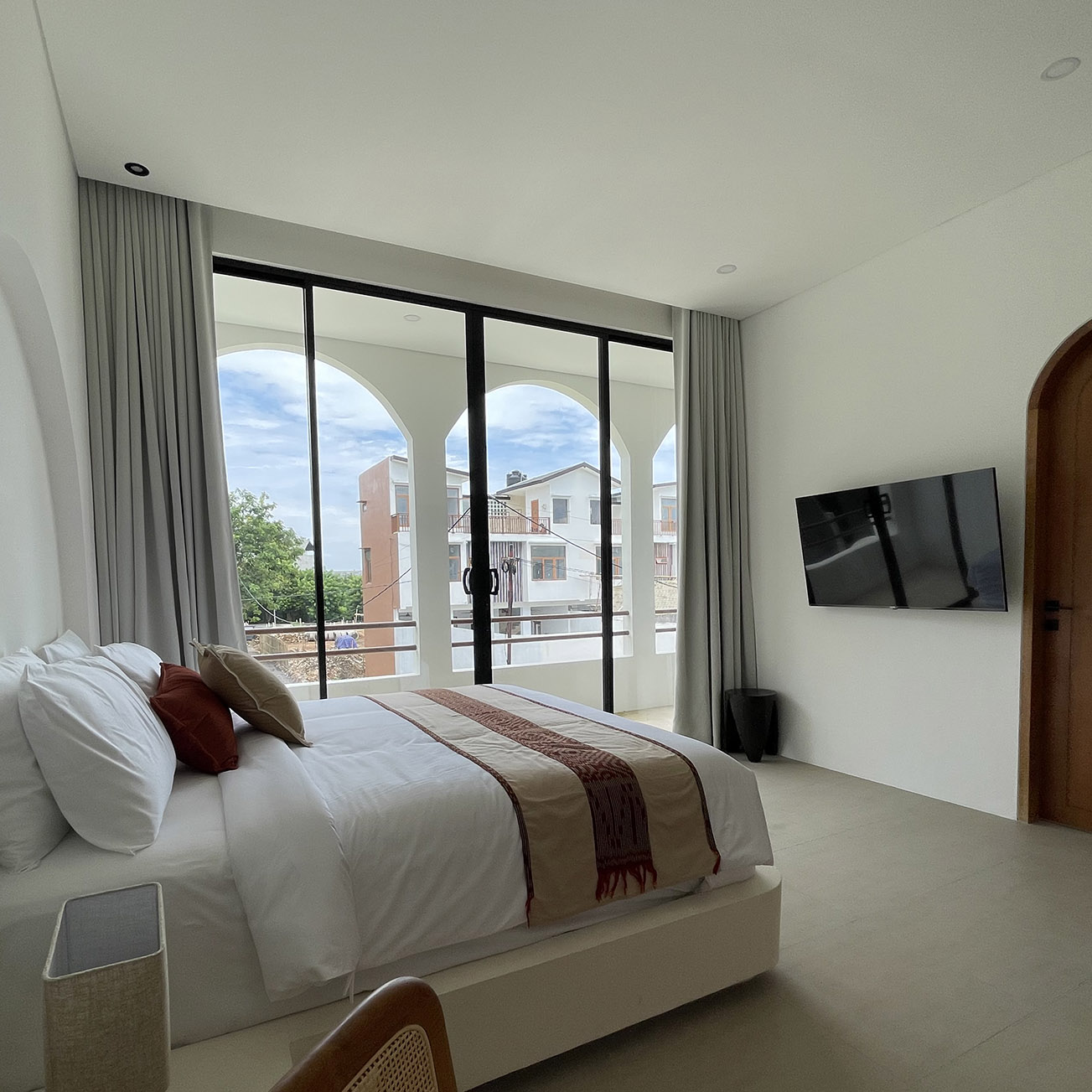 Modern, open bedrooms